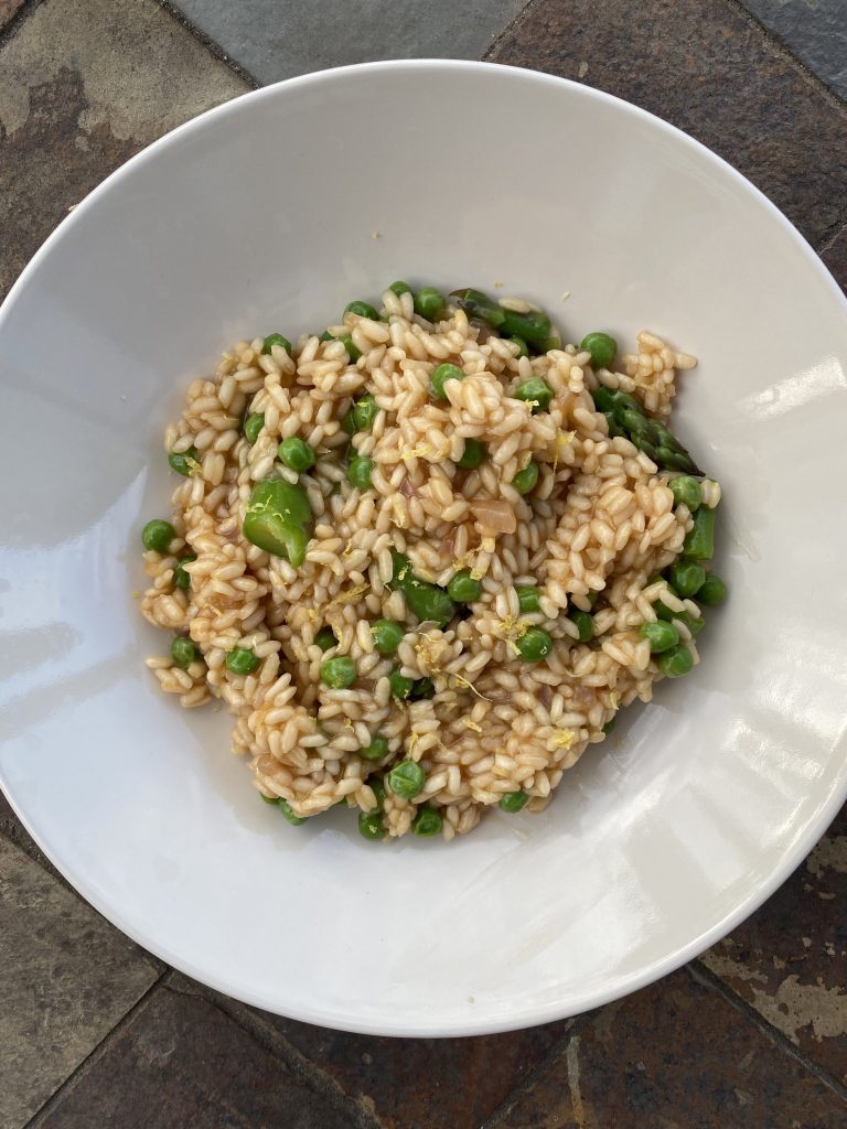 Lemony Pea & Asparagus Risotto