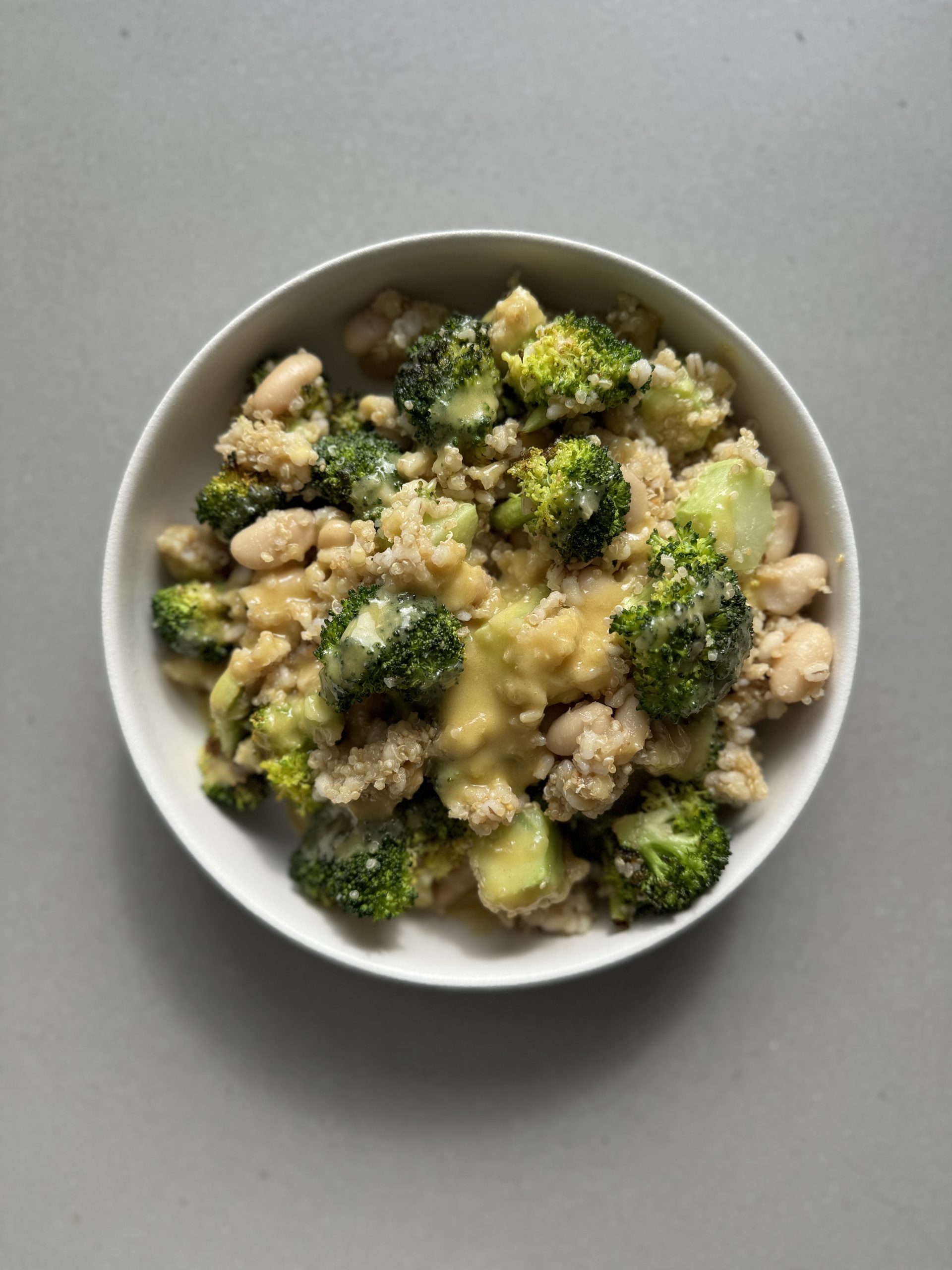barley salad barley and quinoa salad in white bowl