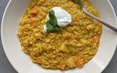 Coconut turmeric carrot and lentil soup