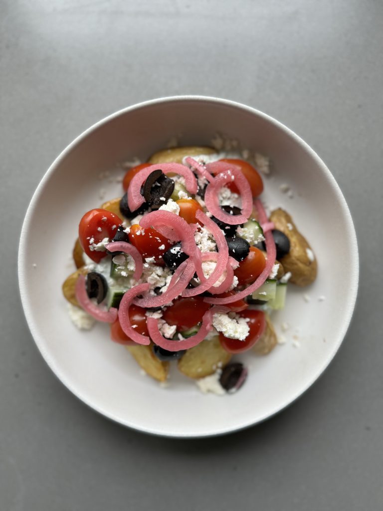 healthy loaded potato bowls