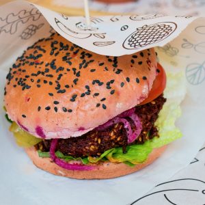 lentil and beetroot burgers