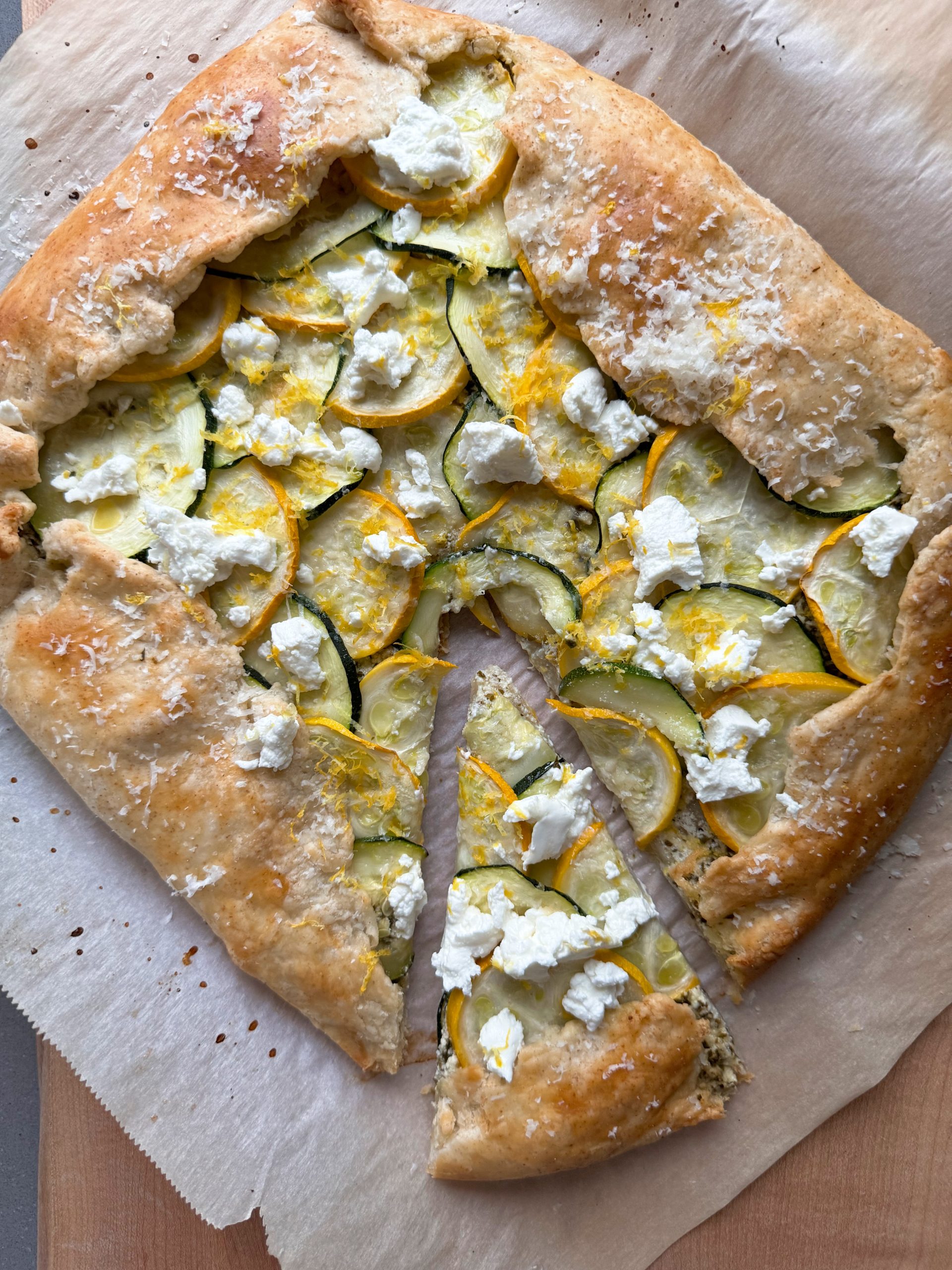 IMG_0835 courgette galette ready for serving