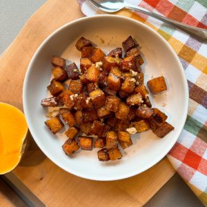 butternut squash with brown sugar and cinnamon