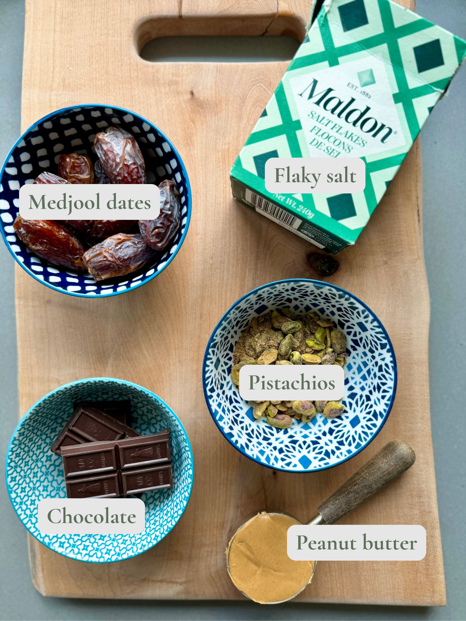 labelled ingredients.