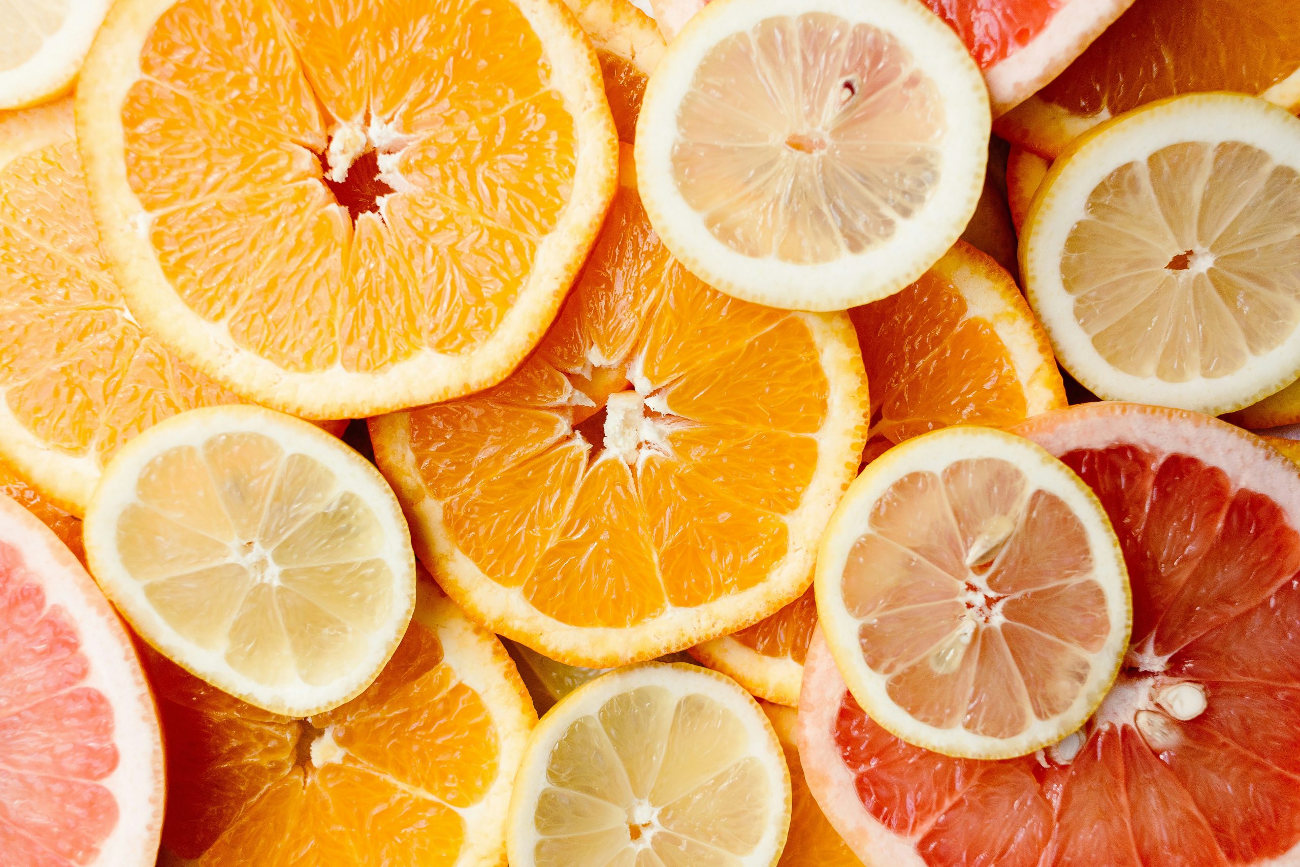 grapefruit simple syrup slices of grapefruit and other citrus fruit