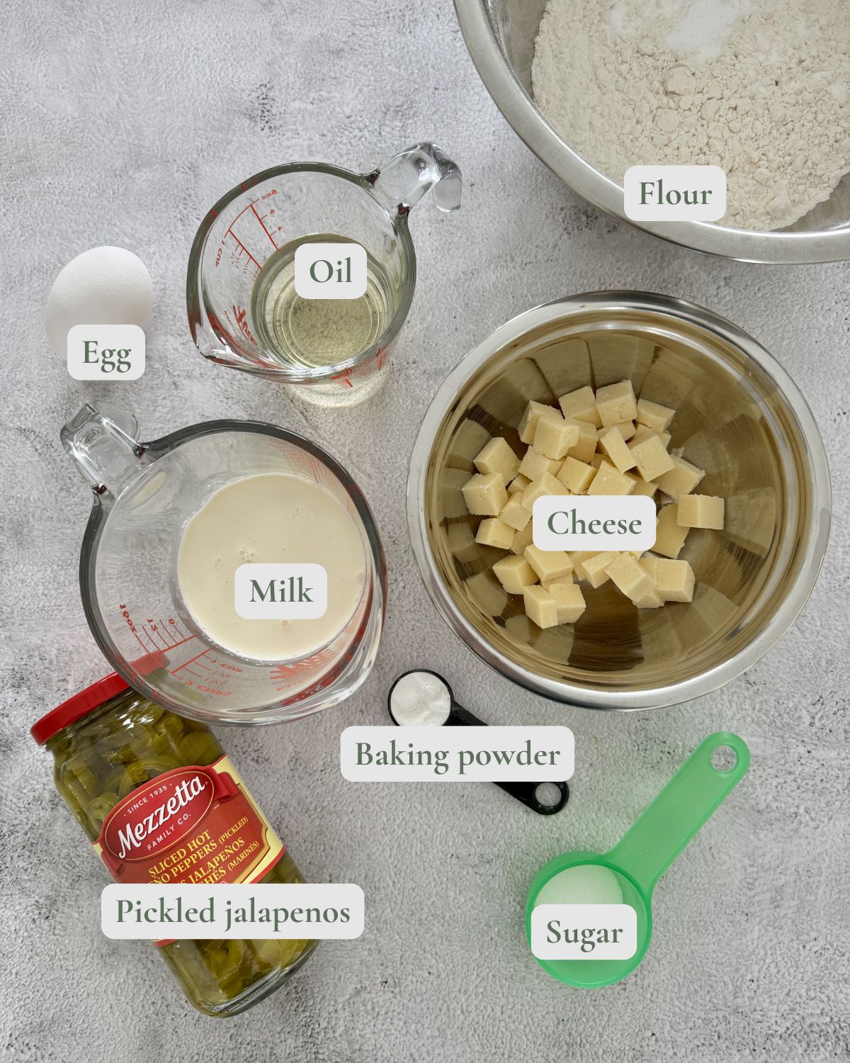 cheese drop biscuits labelled ingredients.