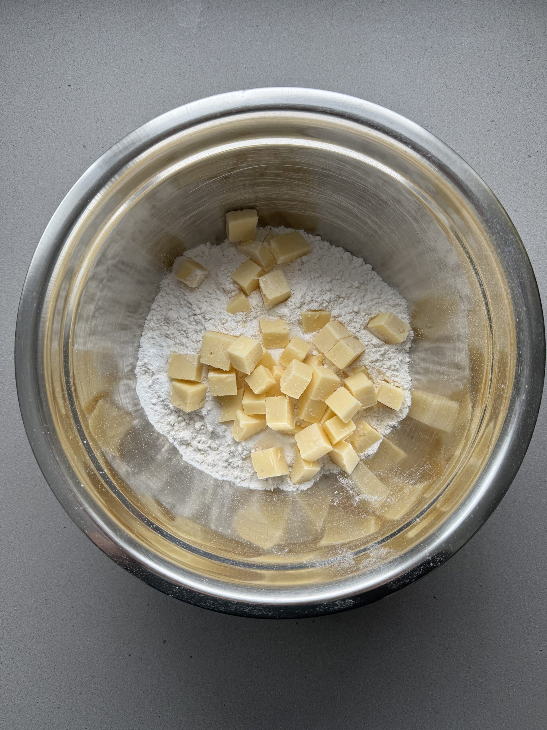 bowl filled with dry ingredients.
