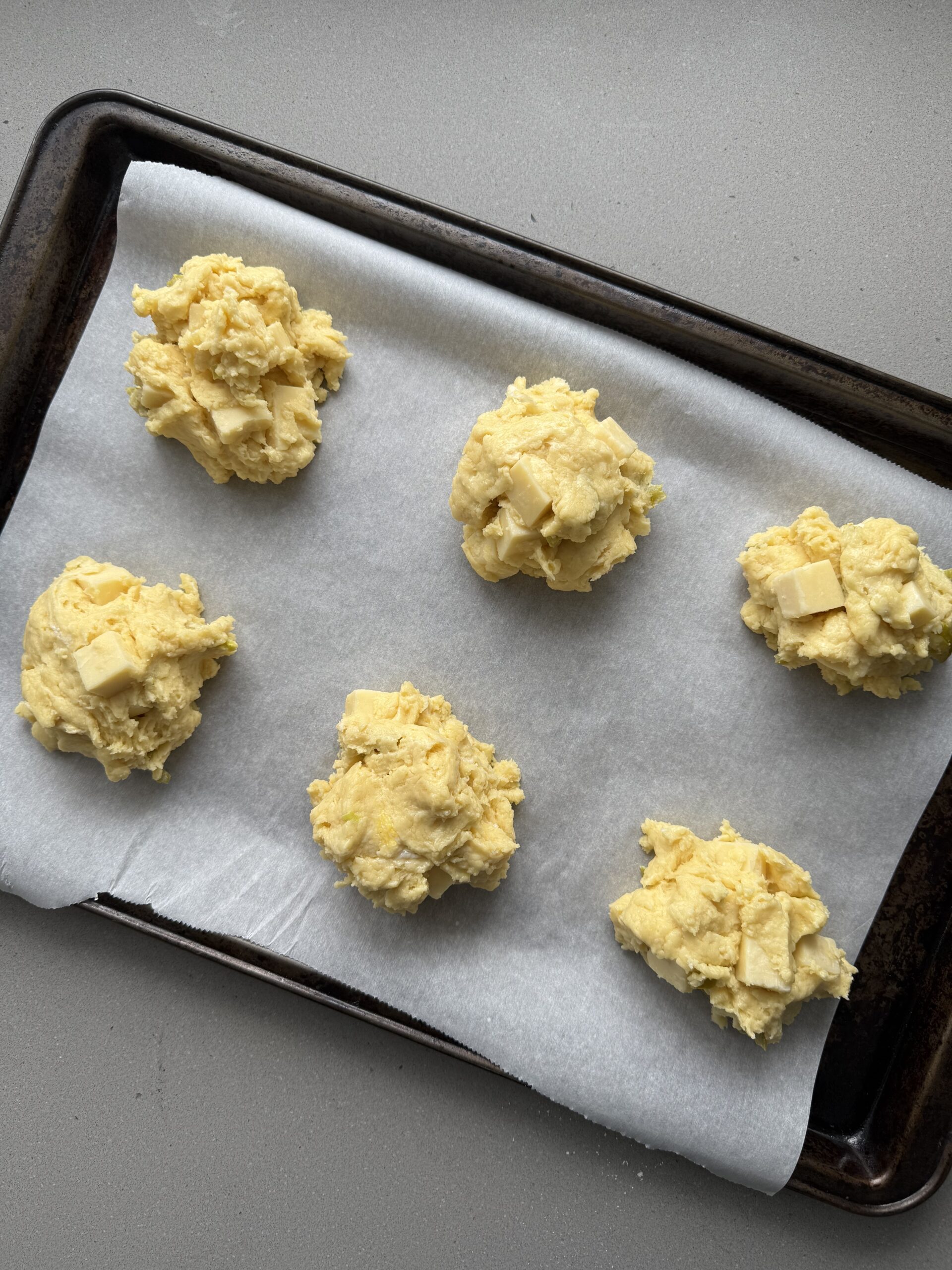 drop biscuits on baking sheet before baking.
